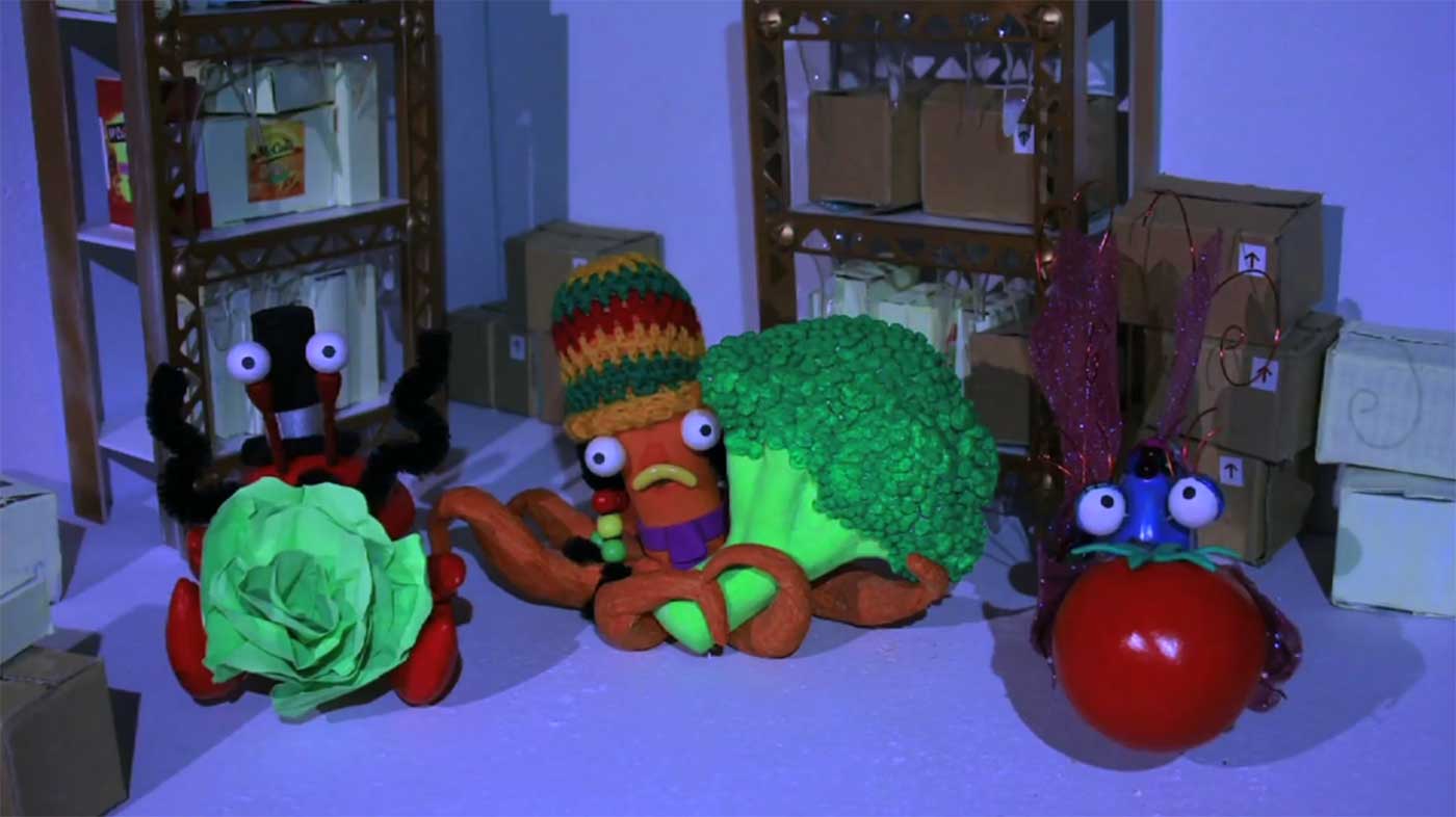 Various plasticine characters